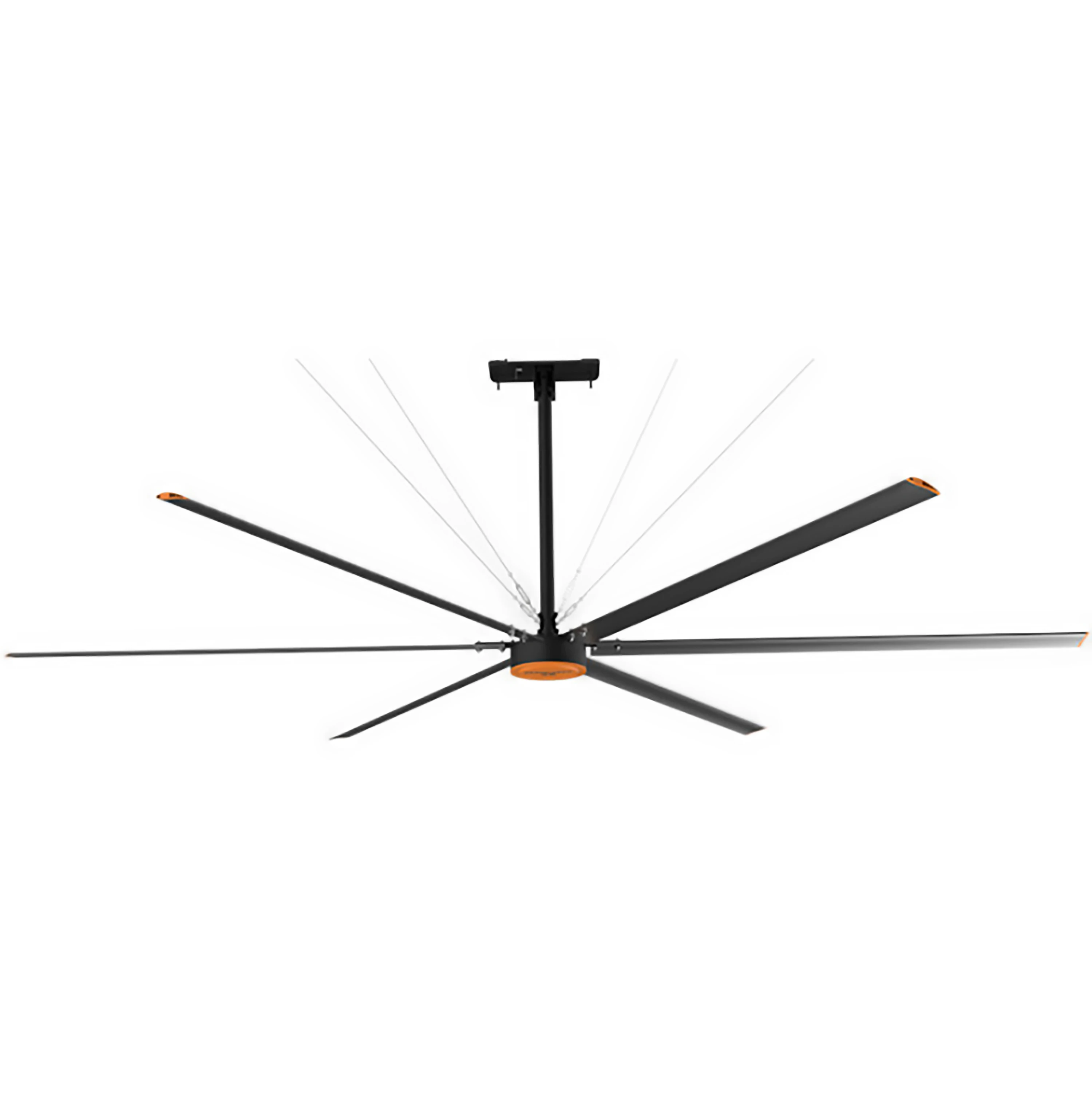 

For 3.6M Warehouse Large Big High Volume Vent HVLS Air Flow Custom Heavy Duty Industrial Ceiling Ventilation Fan Matt Black