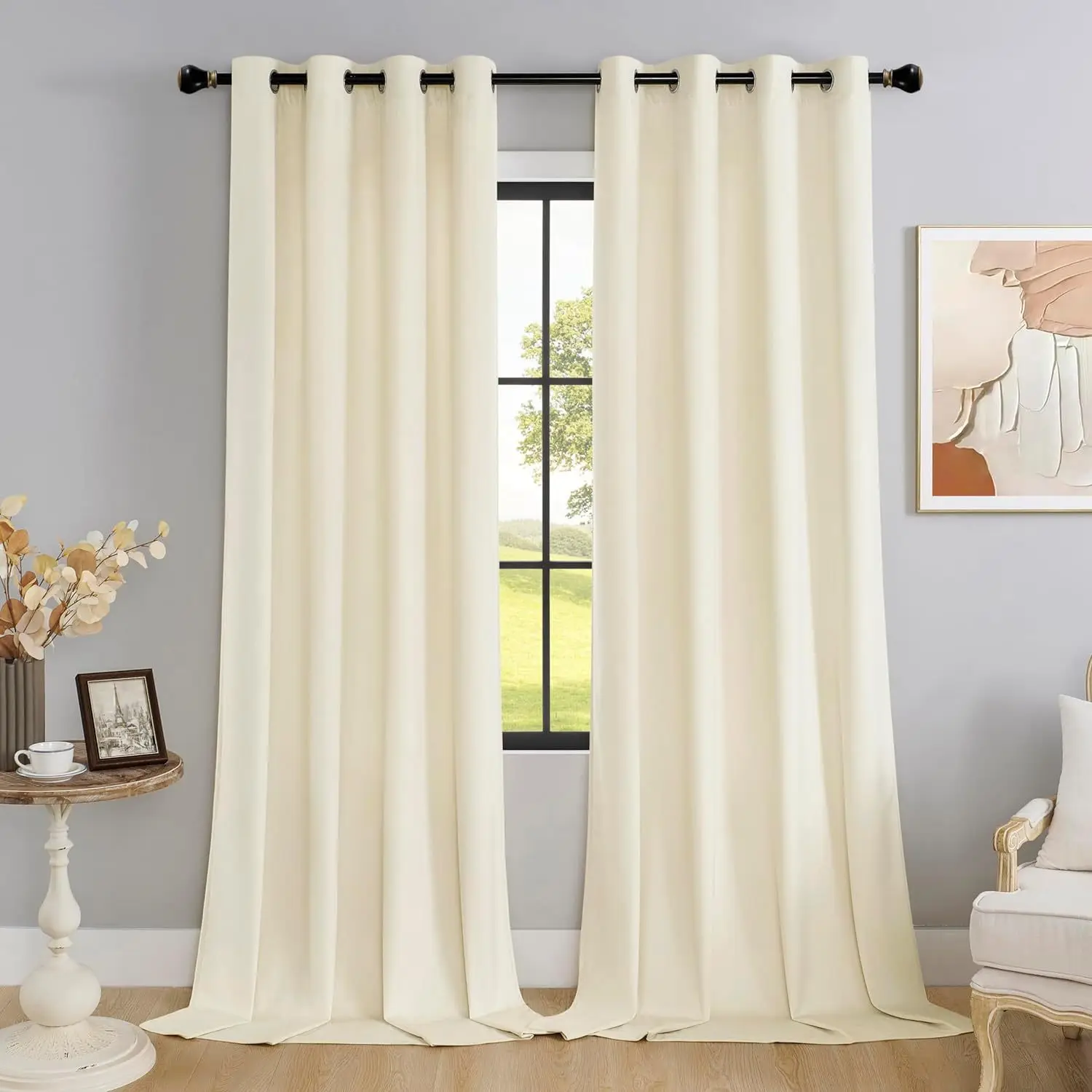 Custom solid color matte opaque curtains suitable for bedroom balcony curtain fabric factory finished product wholesale