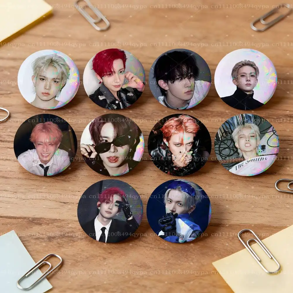 E-Evan Ride or Die H-Heeseung Button Pin Single Pack Anime Merch for Ita Bags Badge Collectible Buttons