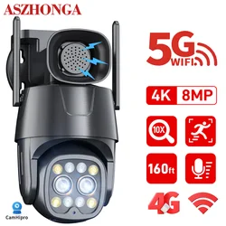 ASZBoom-Caméra de surveillance extérieure, dispositif de sécurité sans fil, avec n'aime x10, audio bidirectionnel, connexion wifi, pour la maison et les touristes, GA 4G 8MP