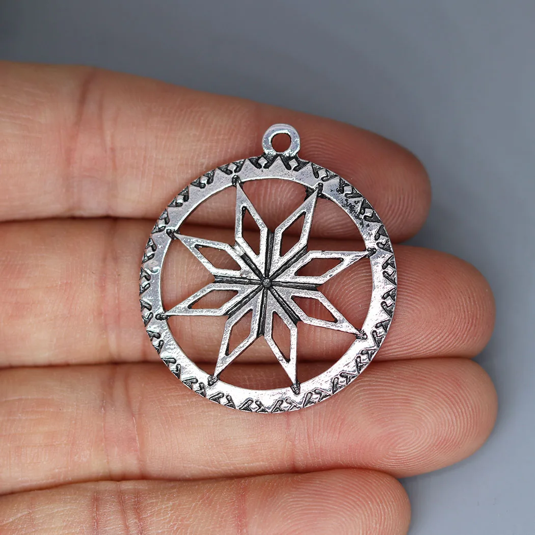 Amuleto de Talismán colgante de escudo para joyería DIY, collar, llaveros, fabricación de manualidades, dijes de hombre eslavo Vikingo, 2 uds./lote
