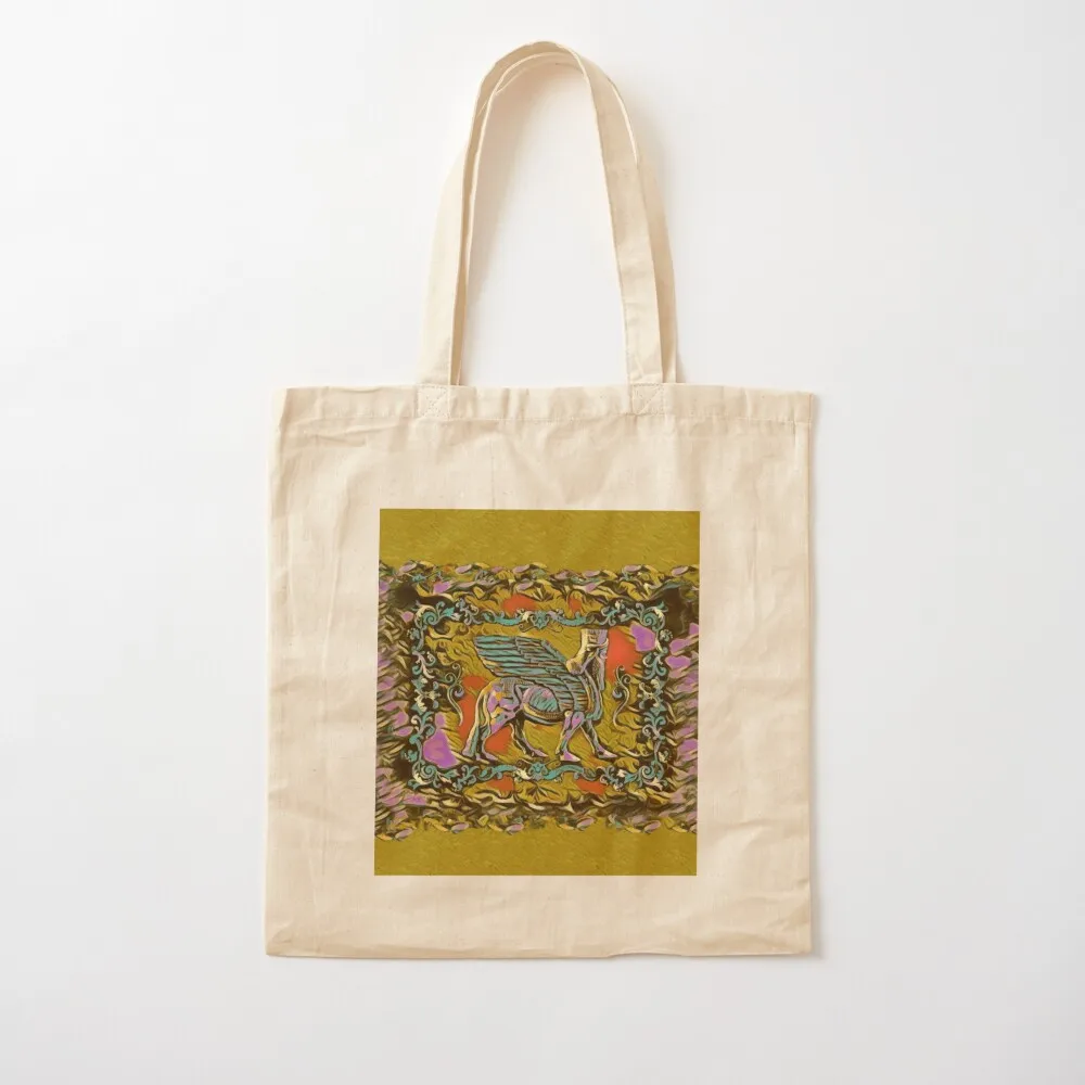 

LAMASSU ART (winged bull) Tote Bag hand bag shopping trolley bag Canvas Tote