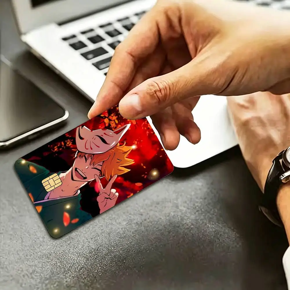 Shoyo Hinata H-Haikyuus HD Waterproof Credit Card Stickers Silicone Decals For Chip Game Cards Gift