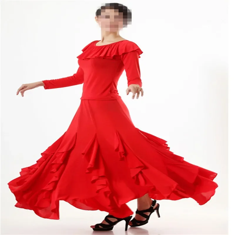 High quality flamenco skirt Latin salsa flamenco Ballroom Dance Dress skirt----New dance skrit for women/ spain dancing skirt