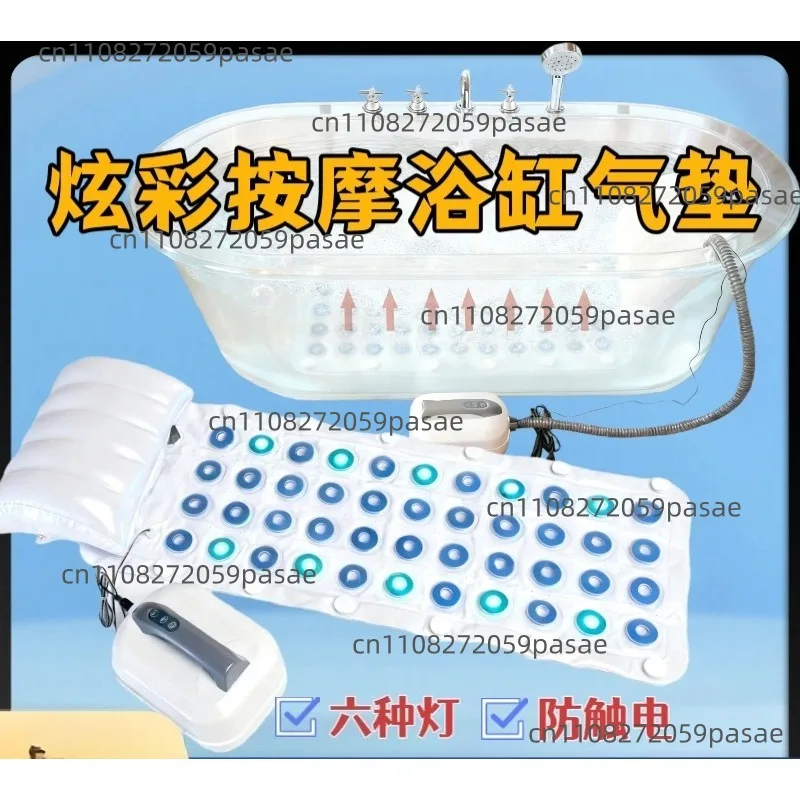 Upgraded Surf Massage Light-Up Bath Mat, Bathtub Bubble Maker, Bubble Bath