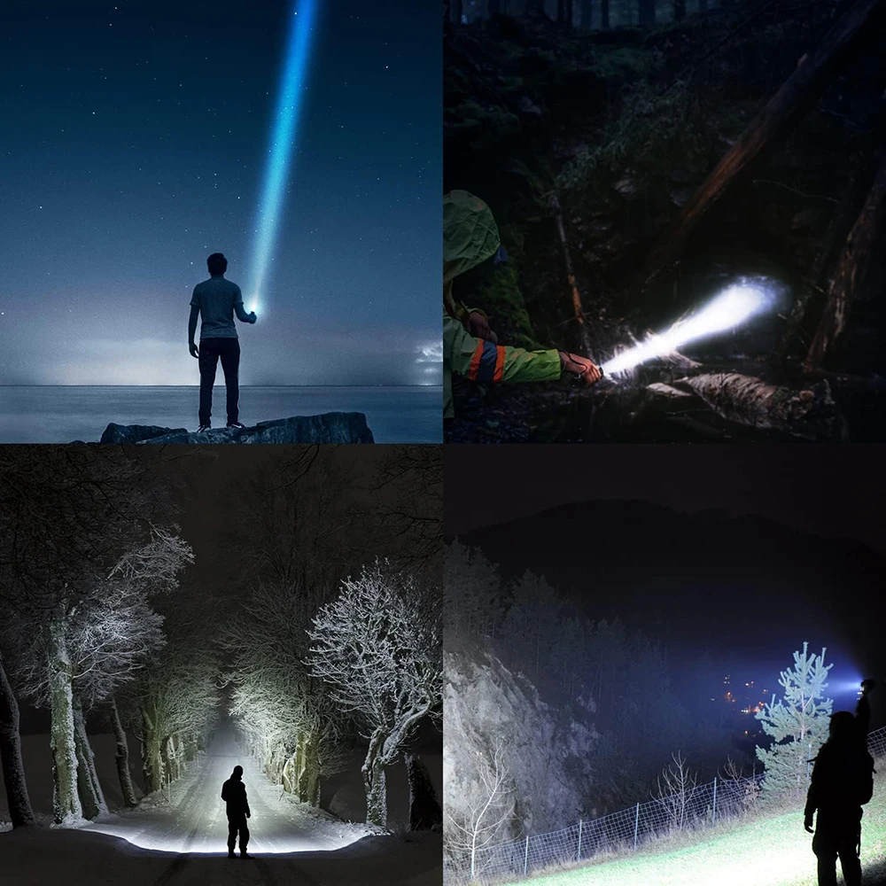 LED Flashlights ,Mini Camping Flashlights with High Lumens, 5 Modes, Zoomable Powerful, Bright Versatile Tactical Flashlight