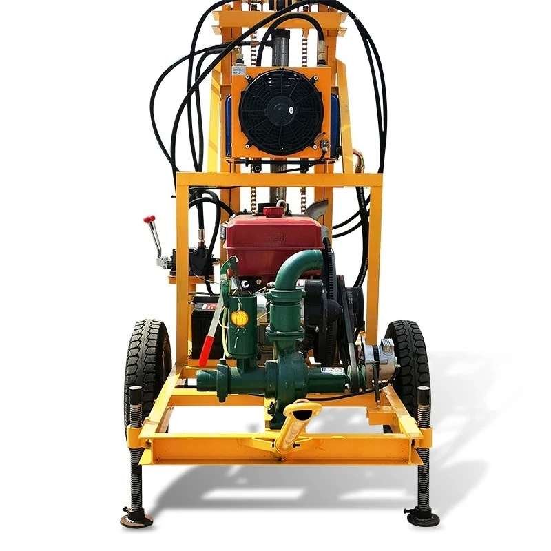 Factory Direct Portable 180m   Engine Water Well Drilling Rig Machine Mini Max Drilling Depth 150m