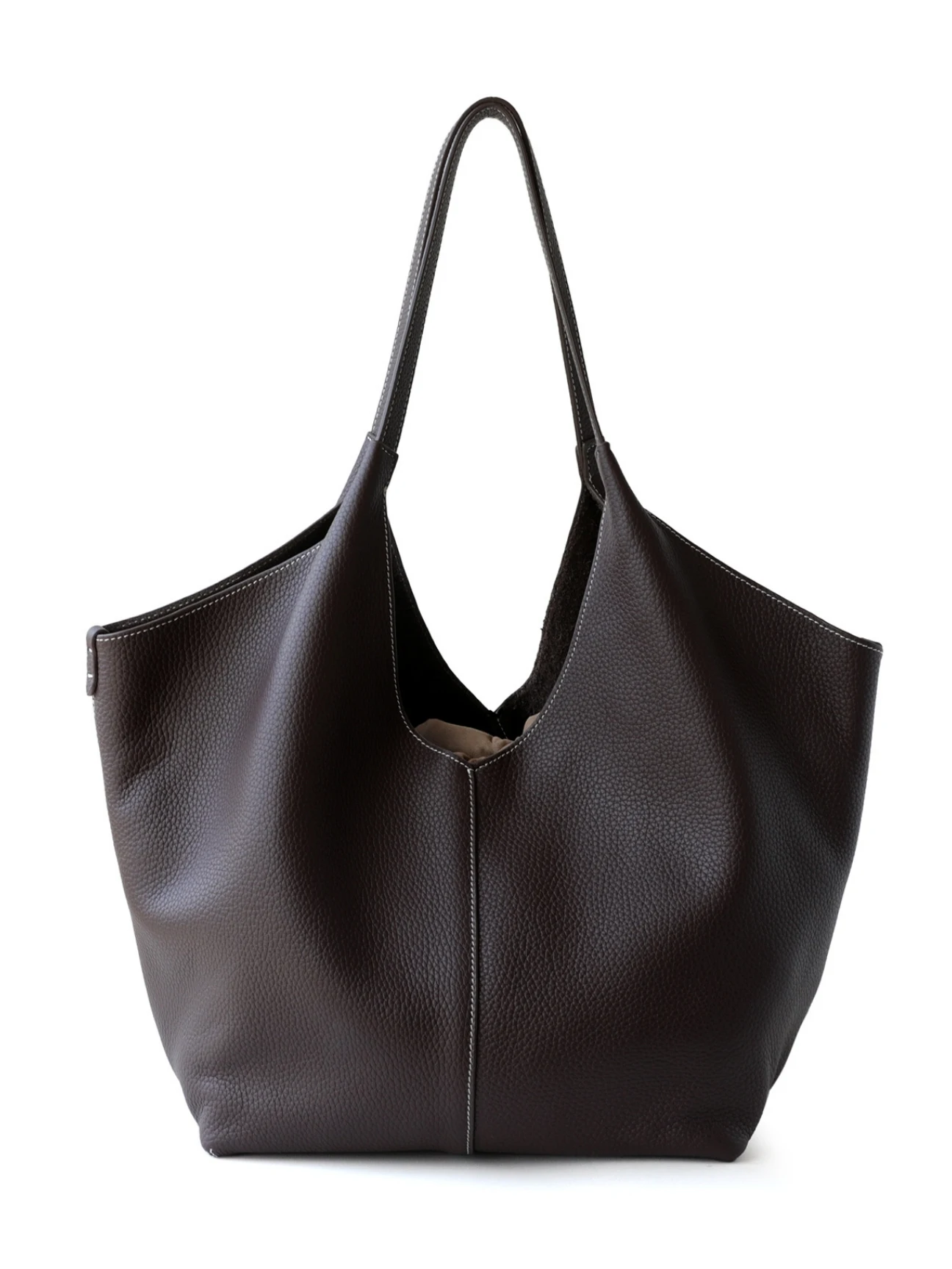 

Top Layer Cowhide Leather Tote Bag Basket Sle Commuter Bag Large Capaci Single oulder Bag Casual Simple Sle 2025 New