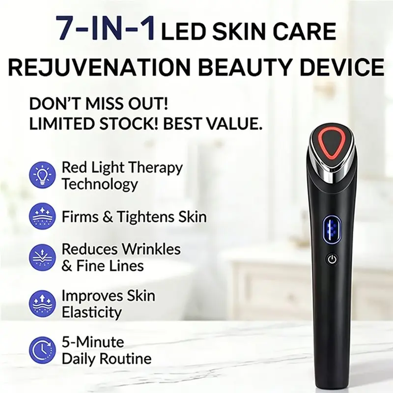 

【618 SUMMER SALE】For Skincare Rejuvenation Beauty Device 7 Colors Facial Skin Care Lift Massager Home Use Anti-Wrinkle Gift