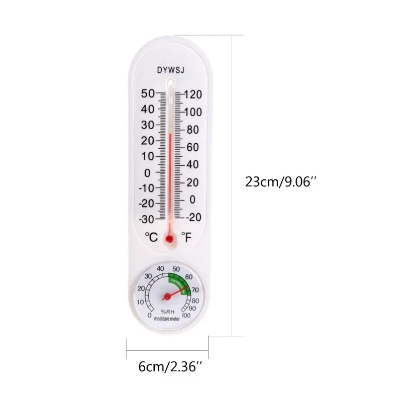 Thermometer Hygrometer Wall Hung Room Electronic Temperature Humidity Meter Gauge For Home Office