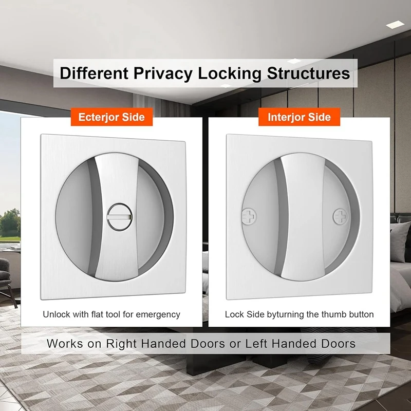 Pocket Door Lock Flush Pocket Door Latch Contemporary Privacy Square Pocket Door Hardware