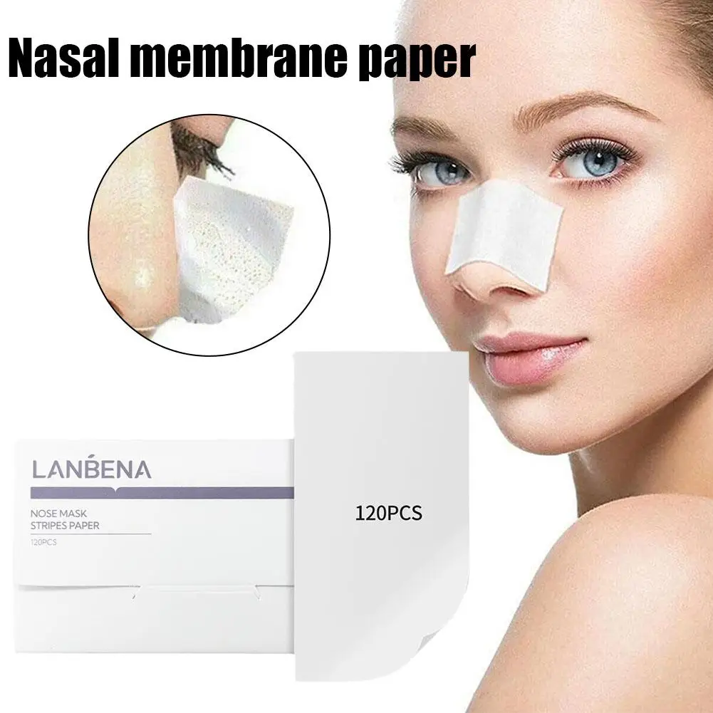 LANBENA 80 pezzi di carta per il naso rimozione di punti neri di carta naso Acne nuove strisce di zona di trattamento cura della carta T nasale X2L1