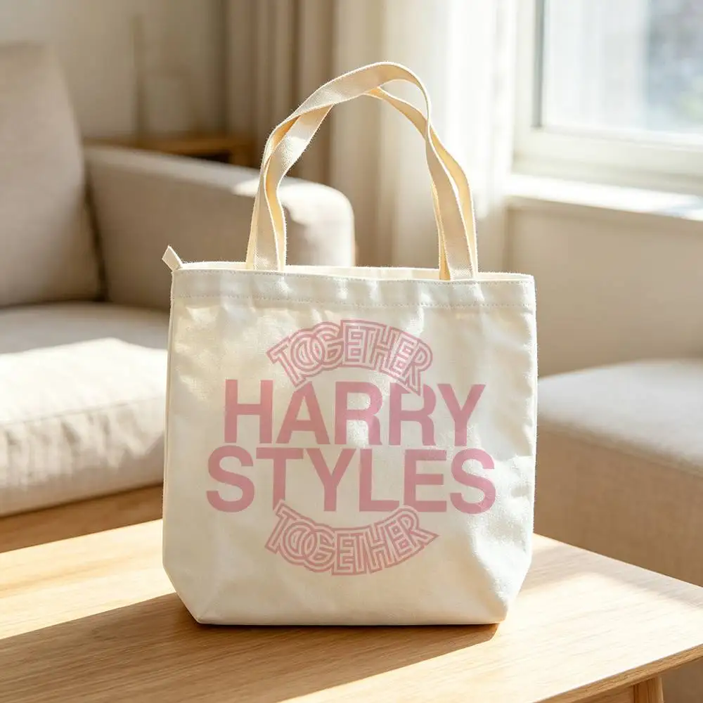NEW K-Kiss All the Time Hazza Harry-S S-StyleS  Storage Bags Waterproof Canvas bags suitable for going to class, shopping, gifts