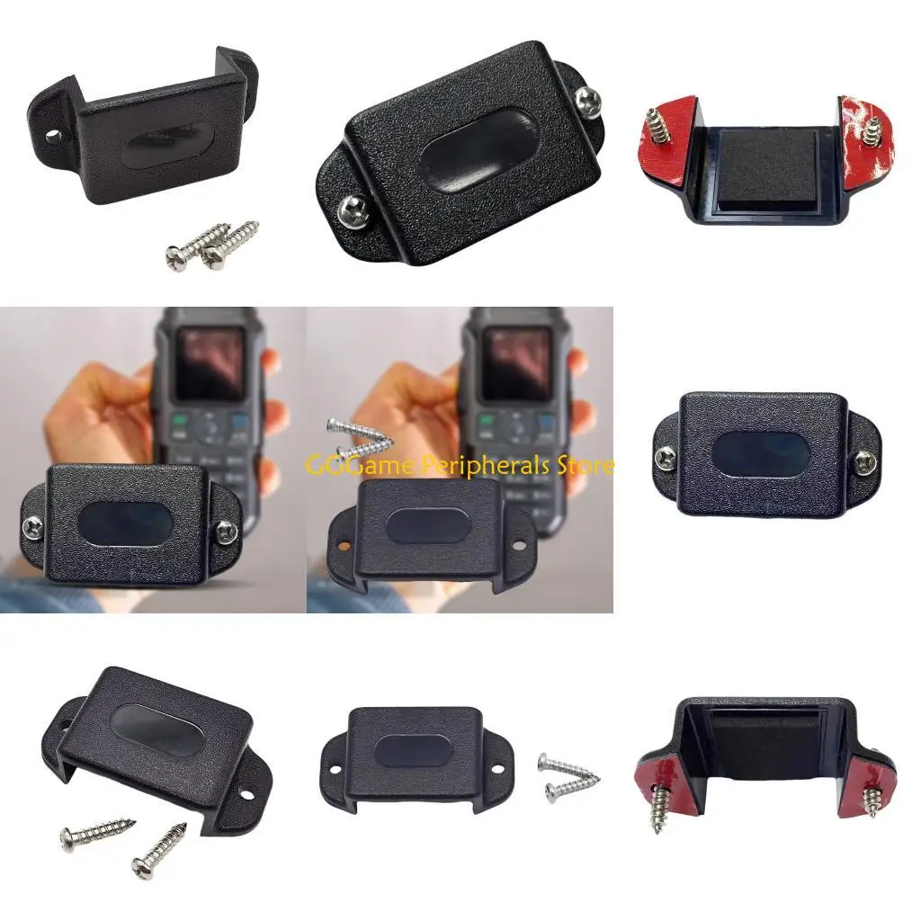 حامل حامل راديو U55B عالمي عالي التحمل في اتجاهين مع ثقوب محفورة مسبقًا وحامل لاصق لأجهزة الراديو CB المحمولة #1