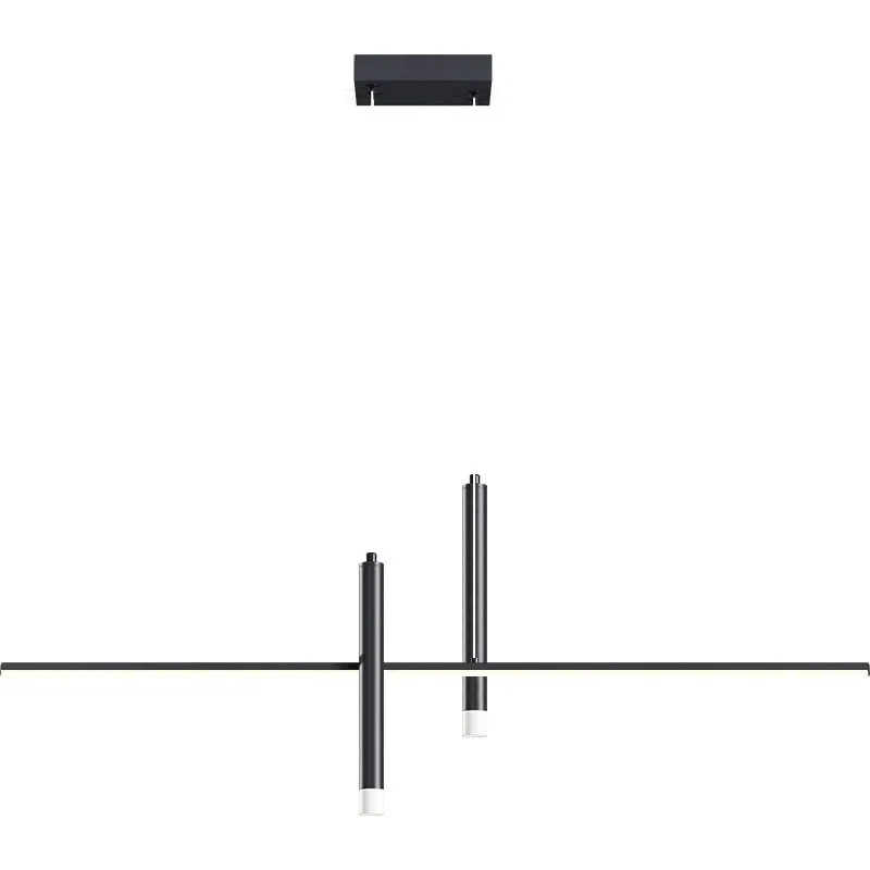 

Restaurant chandelier one-word long meal hanging round downlight modern simple creative designer dining room dining table bar