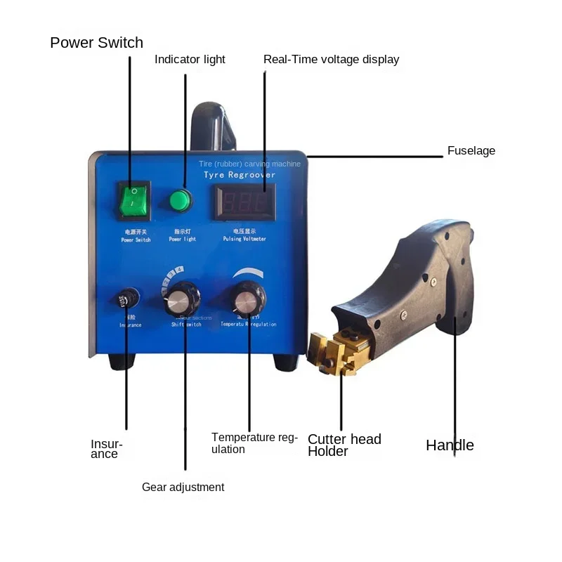 450W Tire Dresser Truck  Car  Rubber  Blade Iron Grooving Electric Rubber Cutting Machine engraving machine