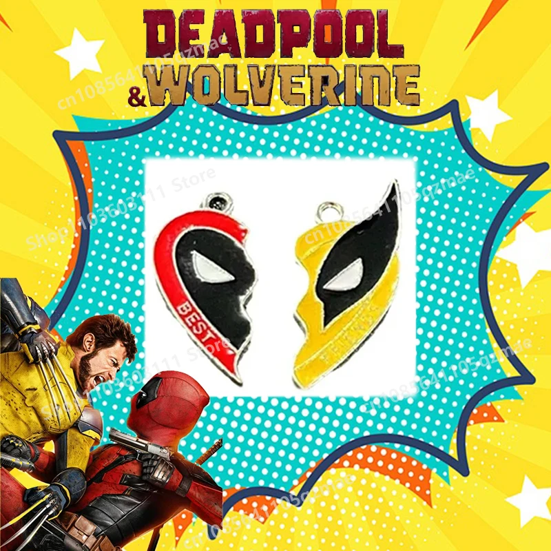 Dead-pool&Wolverines Pendant Cartoon Anime Characters DIY Accessories Necklace Keychain Earrings Material Gift Making for Friend