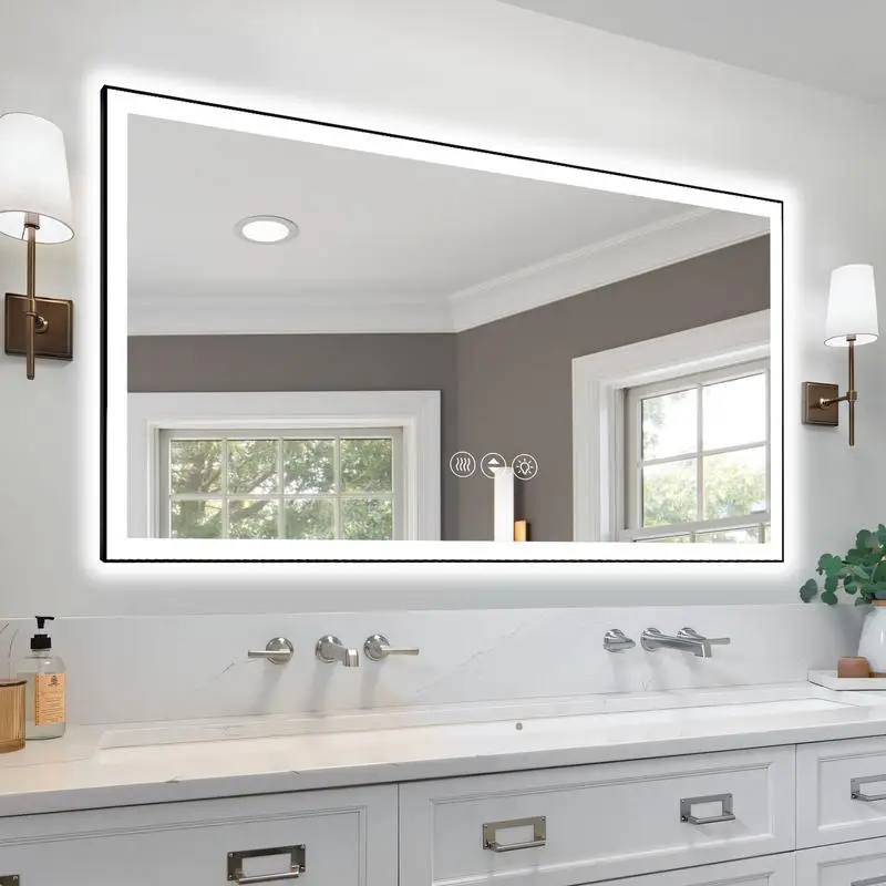 

58x28 Inch Frameless Smart LED Bathroom Mirror