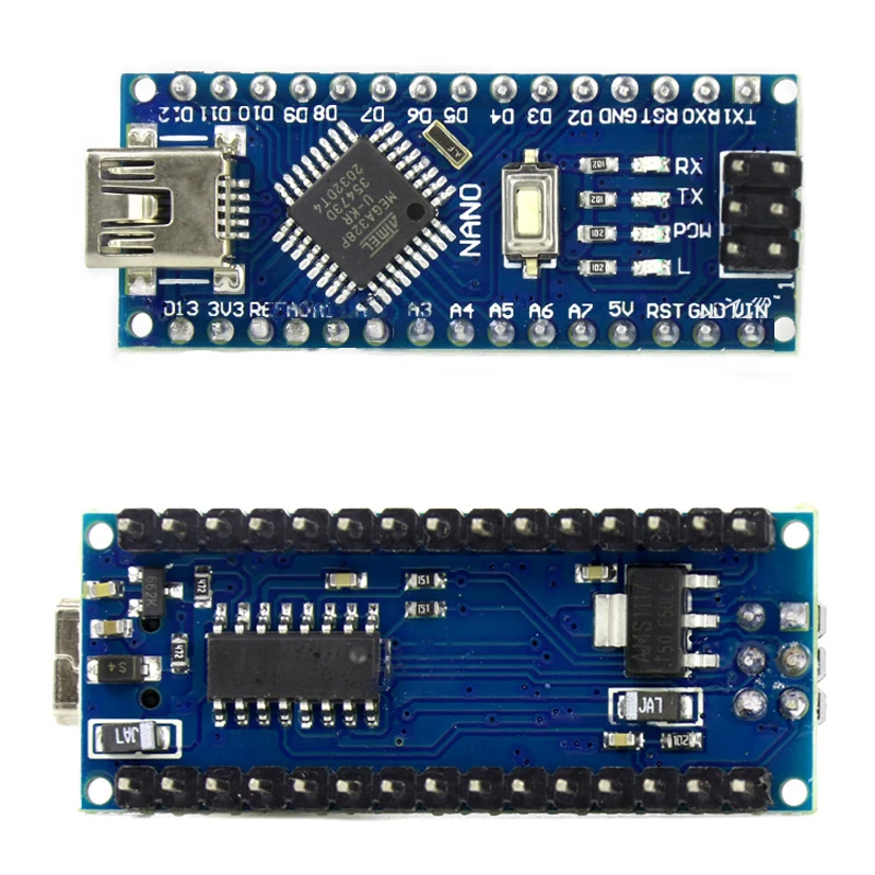 

Плата совместимая с контроллером Arduino Nano 3,0 ATMEGA328P, плата модуля WAVGAT, макетная плата с USB V3.0, 1 шт.