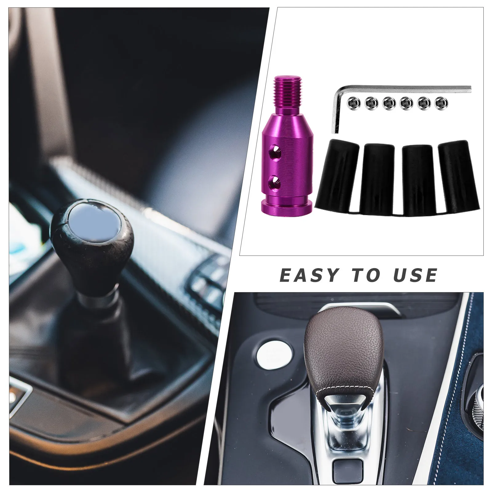 

1Set Shift Knob Adapter for Manual Gear Shifter High Strength Gear Shift Knob Boot Retainer Car Supply Universal