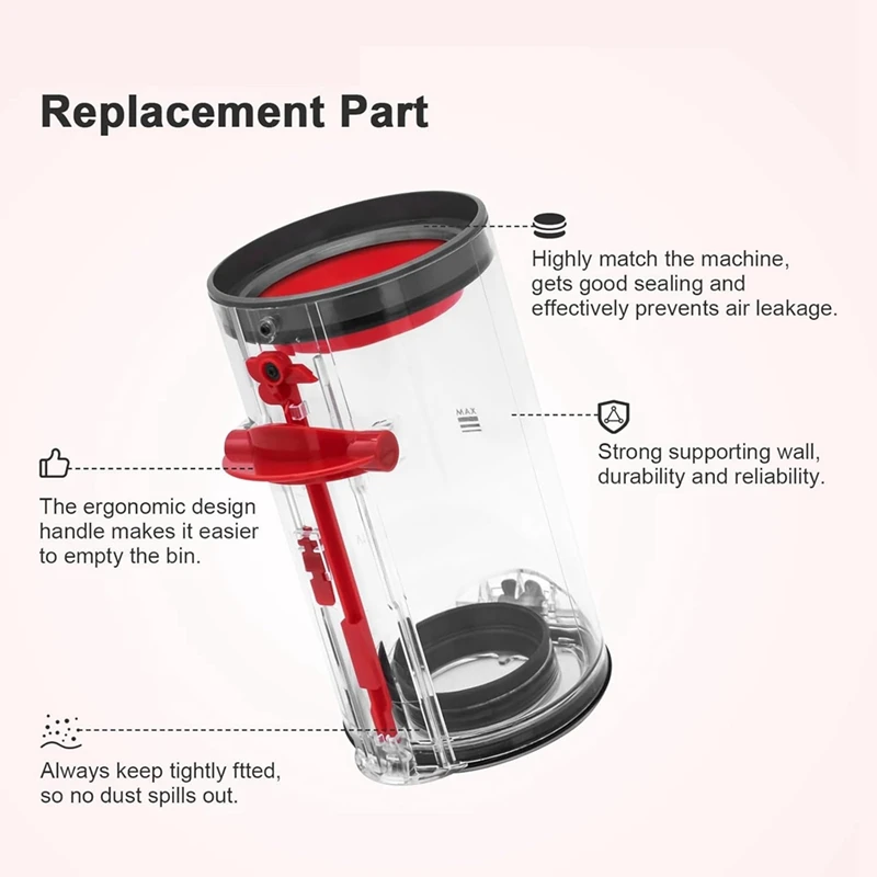 Dust Container Replacement Parts  For Dyson V10 SV12  Vacuum Cleaner Accessories  Dust Collection Bucket With Screwdriver