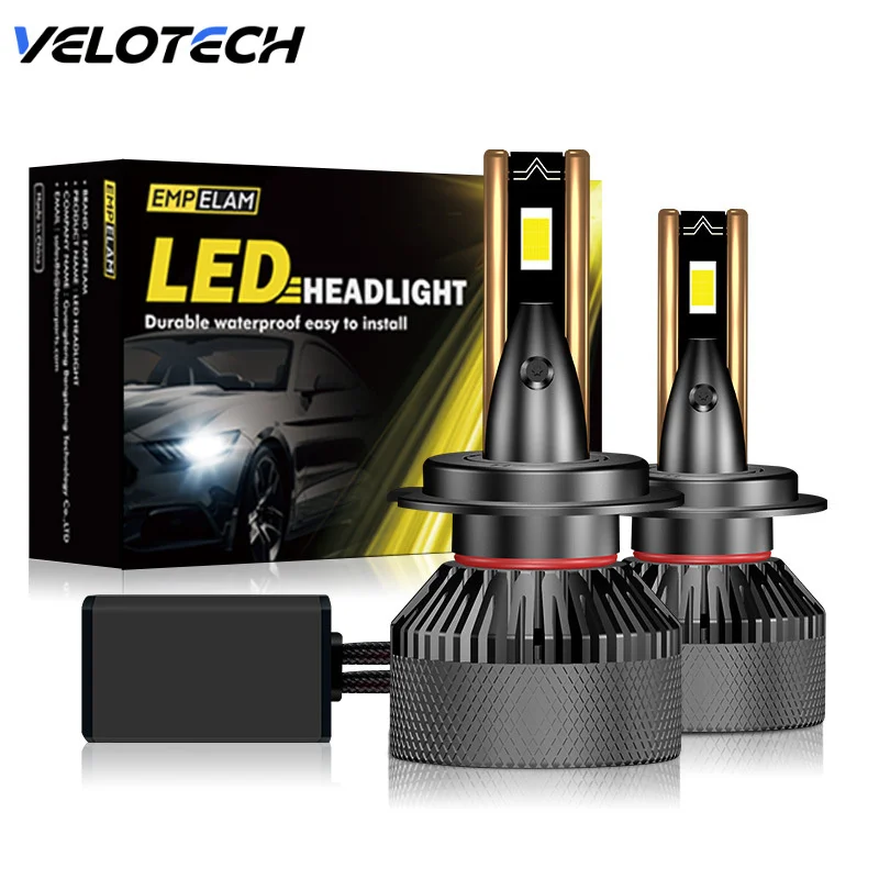 

Car LED Headlight Double Copper Tube H7 High Power 120W High-brightness Spotlight Decoding Modified Led Bulb