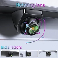 Cámara 720P AHD Switch CVBS Visión nocturna IP68 Impermeable 170 ° Cámara de visión trasera de respaldo para vehículo Full HD con lente dorada de ojo de pez de grado