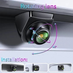 720P Camera AHD Switch CVBS Night Vision IP68 Waterproof 170° Degree Fisheye Golden Lens Full HD Vehicle Backup Rear View Camer