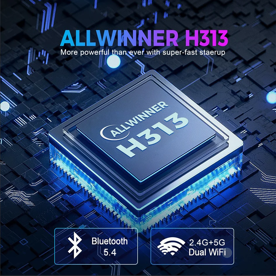 Allwinner H313 MX10 K9 plus スマートアンドロイドTVボックス BT5.4 ワイヤレス音声リモコン Android 13 デュアルバンドWIFI 6 2G 16G 4K TVスティック
