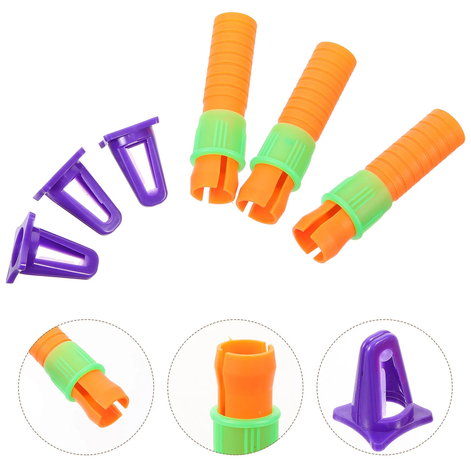 20 قطعة موسع تلوين مقبض بلاستيكي طويل الأمد النفط اللوحة حامل قلم تلوين مبراة قلم رصاص موسع للرسم