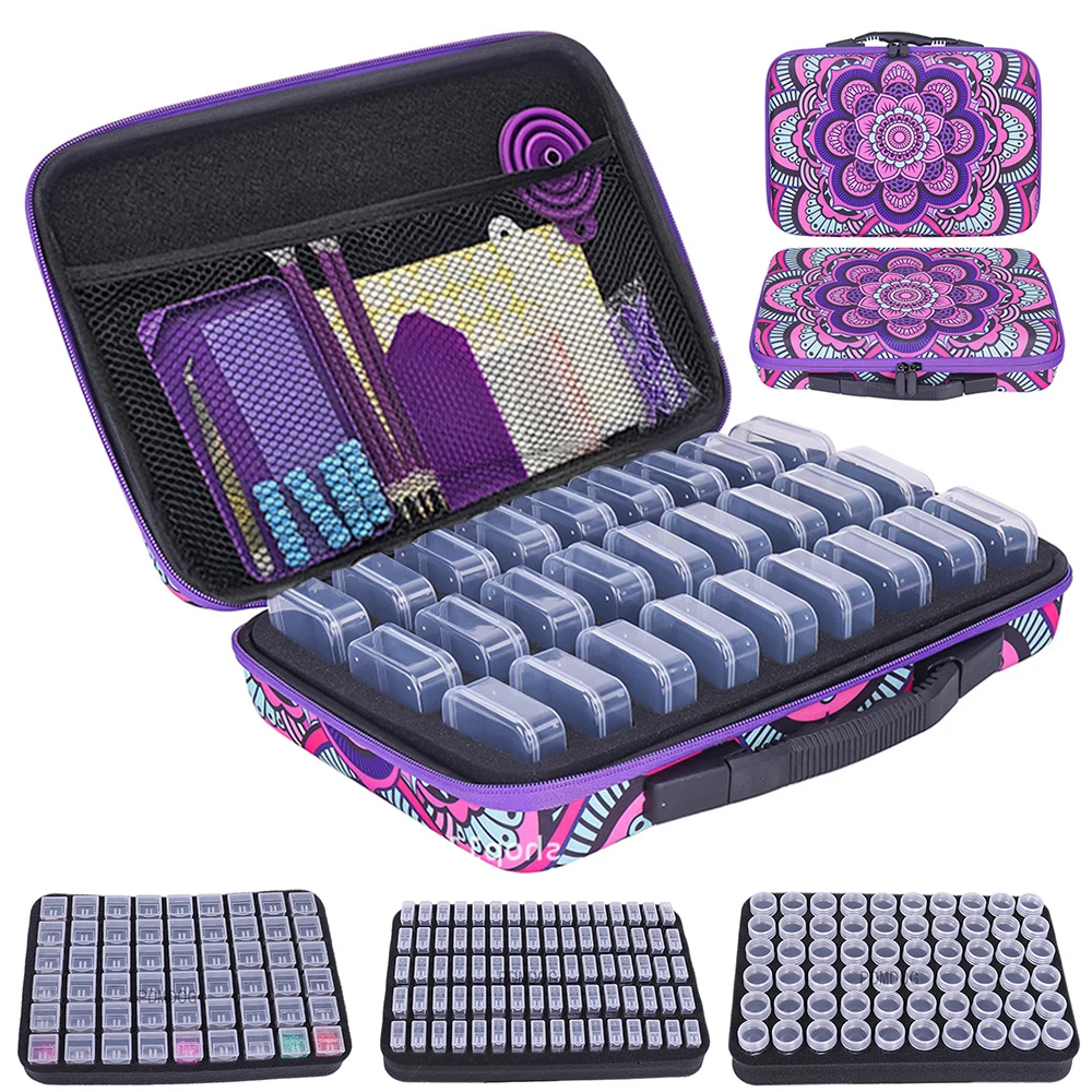 

Diamond Painting Storage Bag with Vacuum Pen Kit Art Mosaic Stickers Carrying Suitcase Tool Container for Particle Accessories