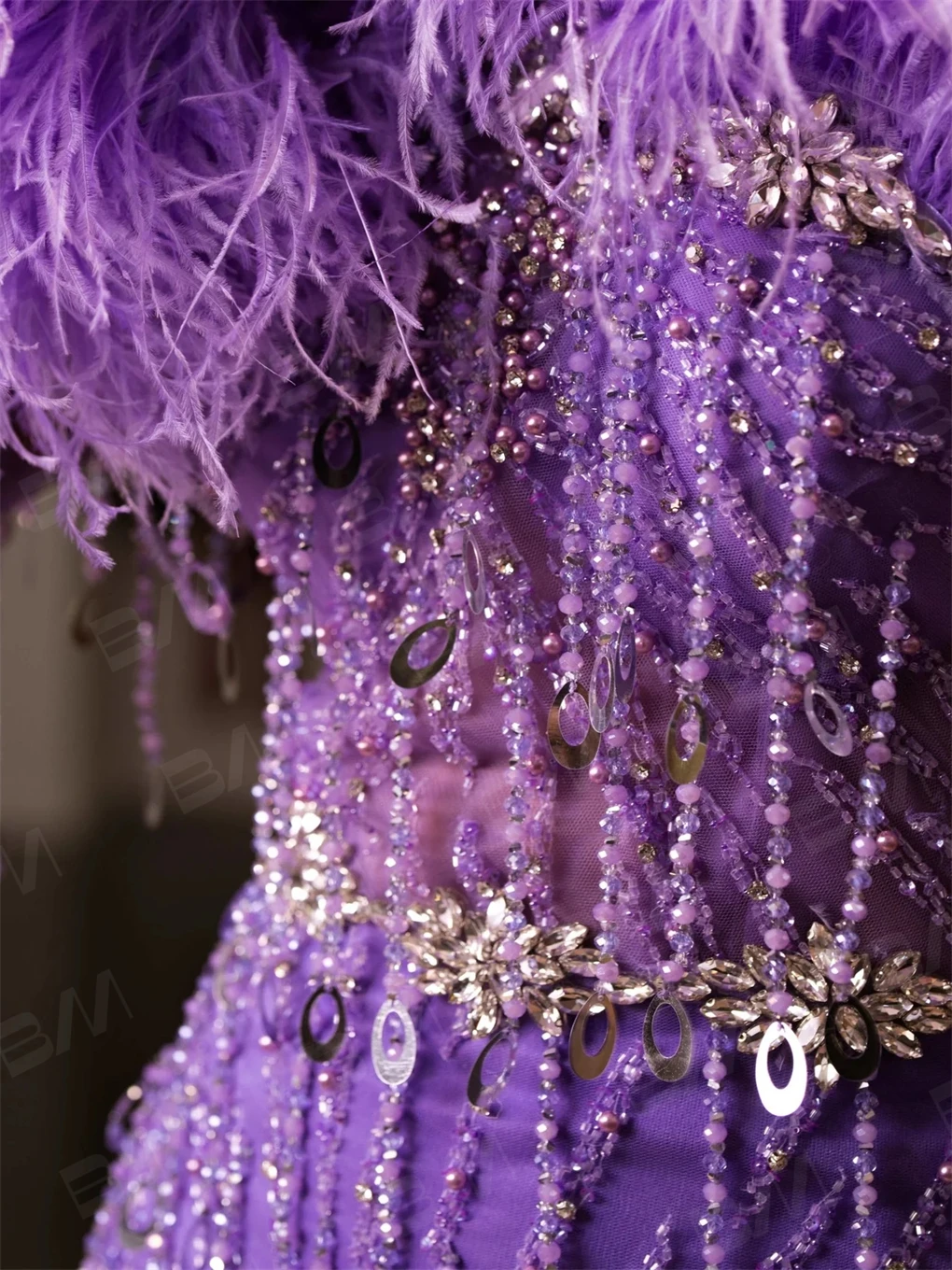 Hand Sewn Embroidery Prom Dress Tassel Beaded Mermaid Evening Gown Feathered Formal Occasion Dresses Vestidos De Gala