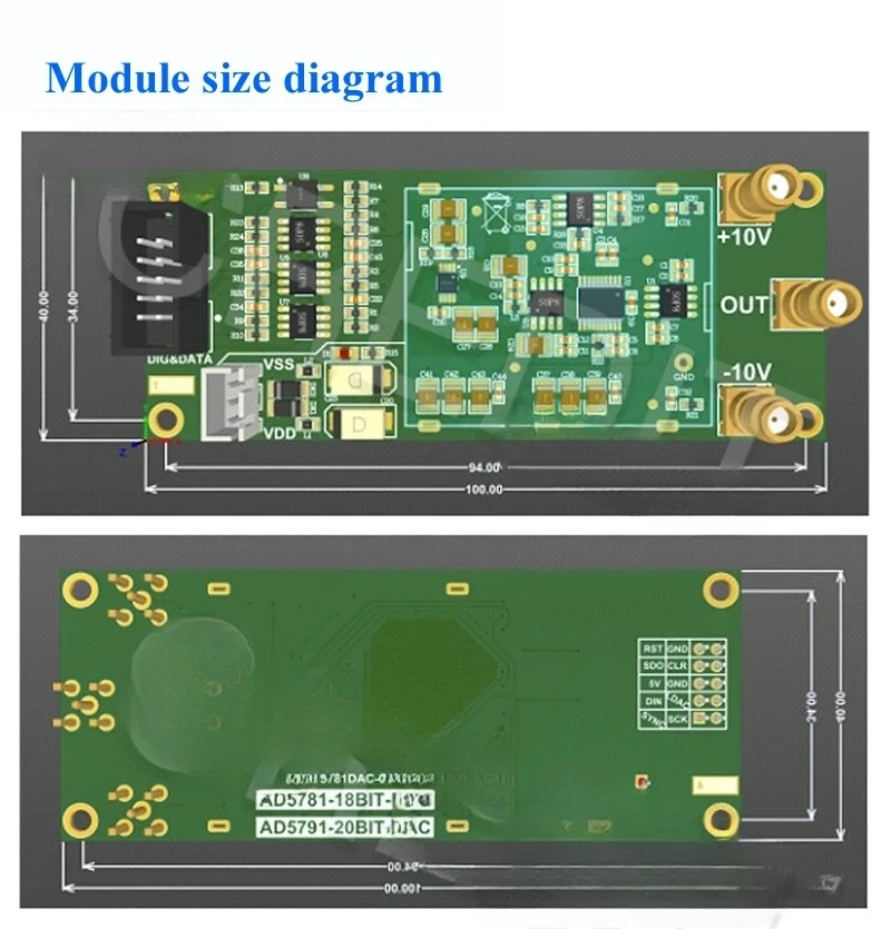 High-precision Voltage Generator Calibration Voltage Source AD5791 Module 20Bit DAC Digital To Analog Converter