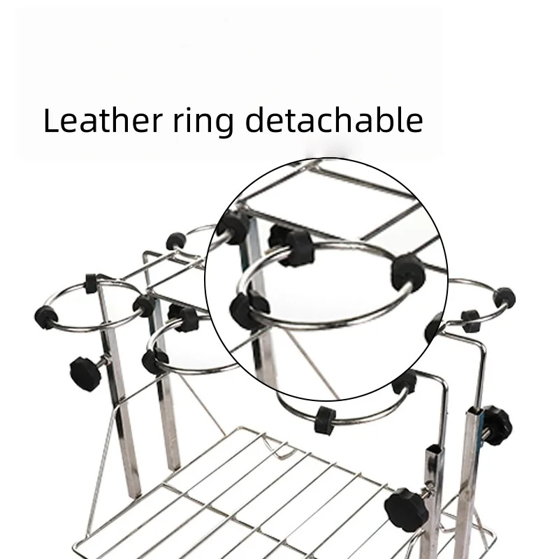 Imbuto di separazione in acciaio inossidabile Rack regolabile da laboratorio Robusto e durevole Imbuto antigoccia a forma di pera 60ML-5000ML JVLAB