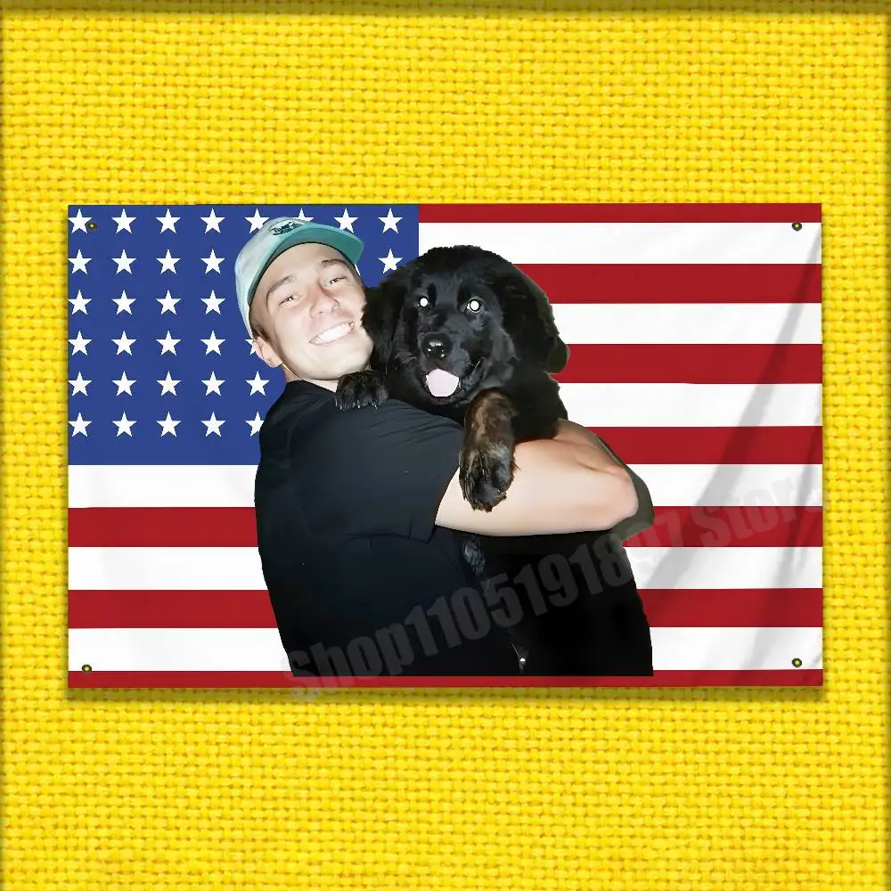 

For Camp Banner Tapestry Cover D-Drew S-Starkey America USA Flag