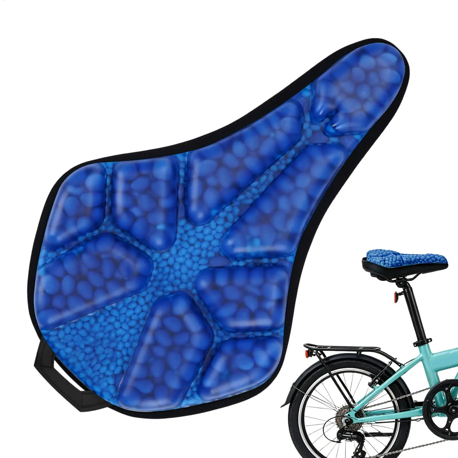 

Bike Saddle Shock Absorbing Soft Cushion Padded Bike Seat Cover For Cycling Mountain Road Exercise Outdoor Commuting