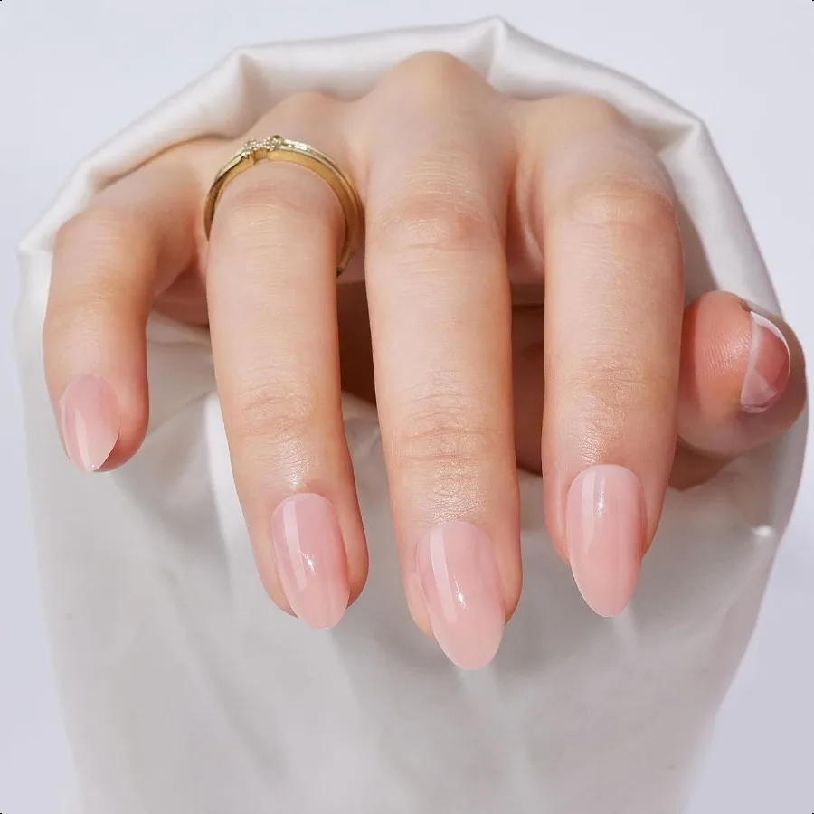 

Pr On Nails Almond S.T. Friends Short Pr on Nails Opaque Nails Pr Stick On Nails in 16 Sizes 32 Soft Gel Glue On Nails Kit