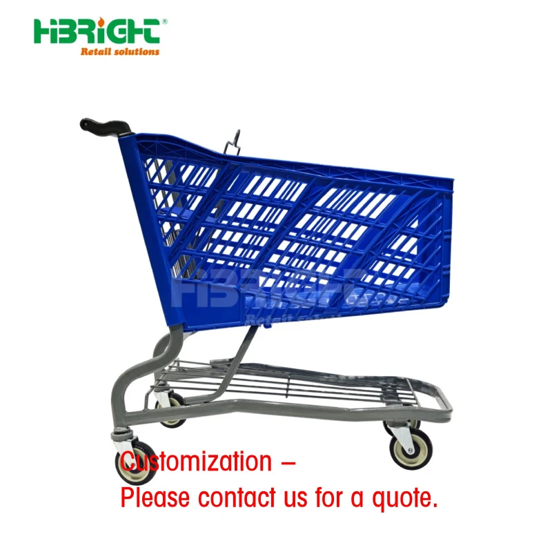 

custom.180L Plastic Shopping Trolley Supermarket Use Shopping Cart