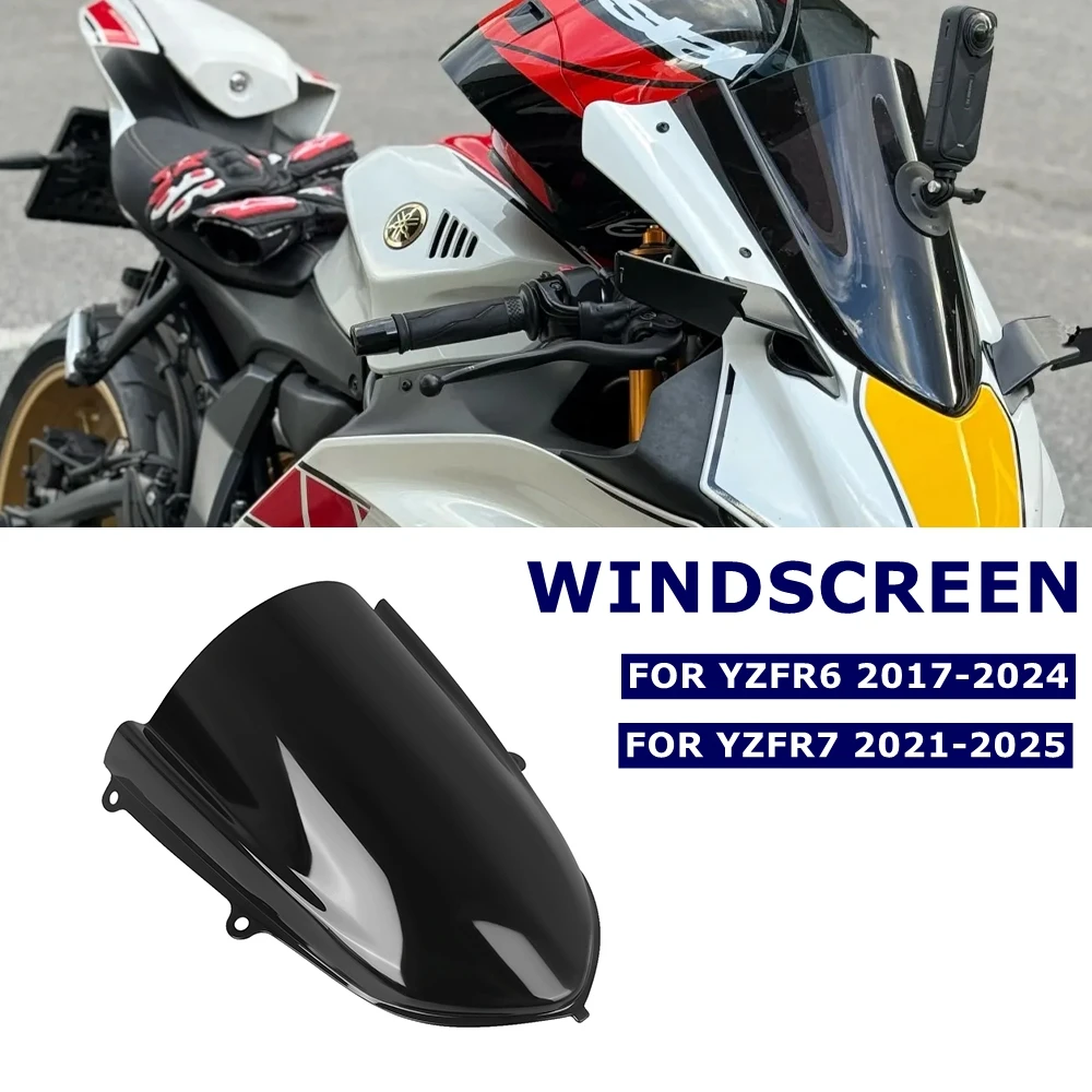 

Для Yamaha YZF-R6 YZFR6 2017-2024 YZF-R7 YZFR7 2021-2025 лобовое стекло мотоцикла, дефлектор ветрового стекла, защита YZF R6, ветровое стекло