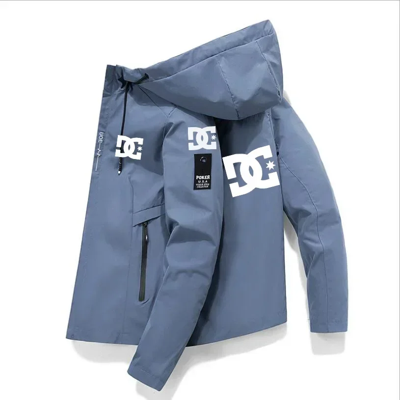 Chaqueta de Pesca Impermeable para Hombre DC Otoño/Invierno 2026, Sudadera con Capucha, Ropa Deportiva Diaria