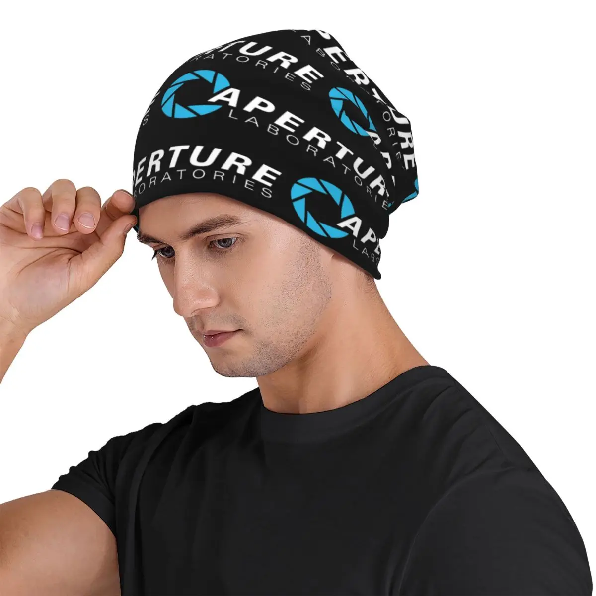 Aperture Science Laboratories - Portal Men Women Adult Beanies Caps Knitted Bonnet Hat Warm Fashion Autumn Winter Skullies Hats