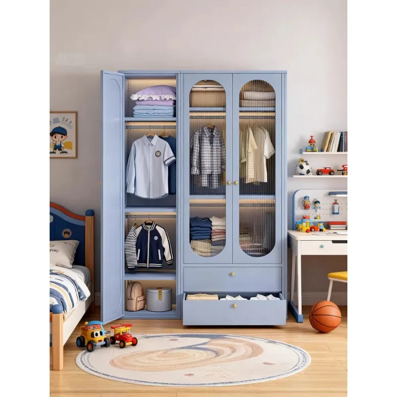 DSA wardrobe household bedroom steel simple assembly small wardrobe floor dust storage cabinet strong and durable