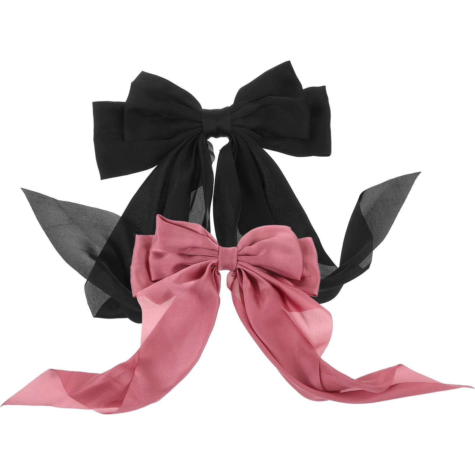 NOLITOY 2 قطعة مقاطع الشعر القوس الكبير للنساء الفتيات الشعر السميك هدية عيد الحب الشريط المشابك النسيج إكسسوارات الشعر #6