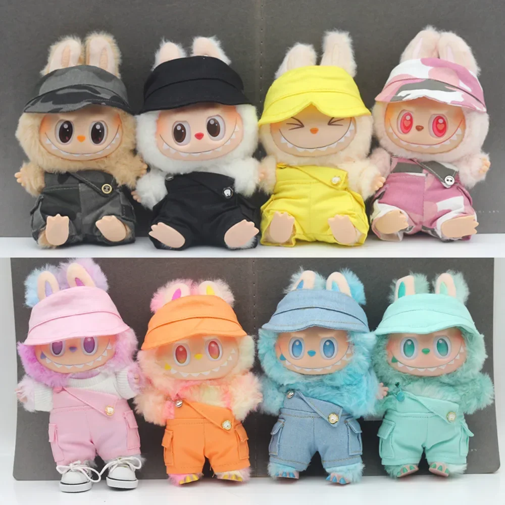 

Labubu V1 V2 V3 Big Into Energy 15/17cm Doll Bib Pants Daily Workwear Suit Dolls Accessories