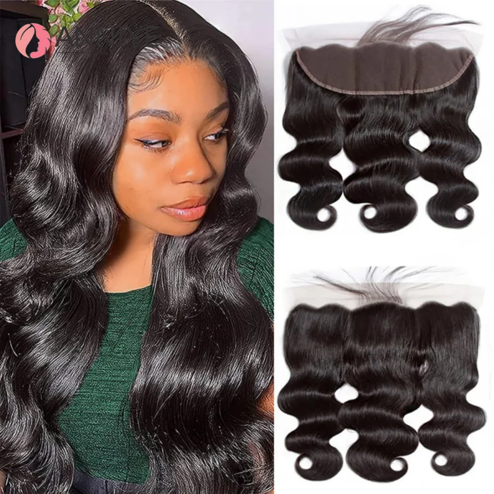 12A Body Wave Lace Frontal Closure Only 13x4 Lace Frontal Brazilian Remy Hair Pre Plucked 100% Human Hair Body Wave Lace Frontal