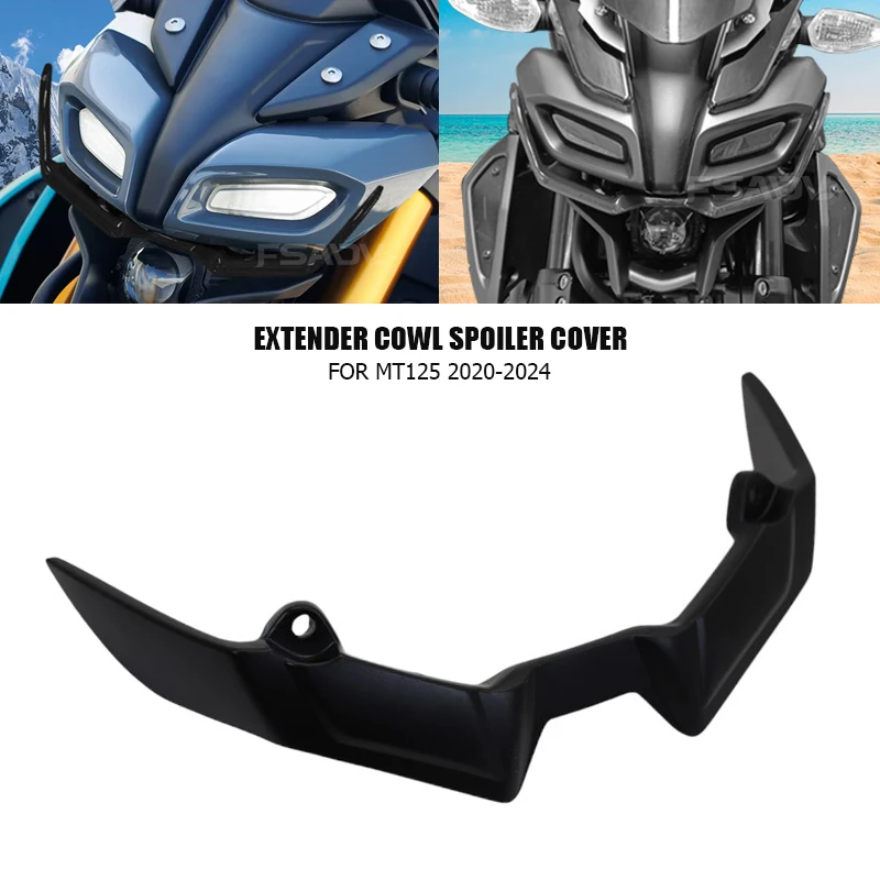 

MT125 Motorcycle Sport Downforce Naked Front Spoilers Aerodynamic Wing Deflector Fit For YAMAHA MT-125 2020 2021 2022 2023