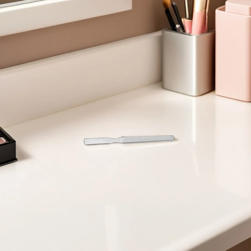 

5pcs Stainless Steel Nail Files Four Sided Heavy Duty Reusable Manicure For Natural Nails Durable Smooth Buffing