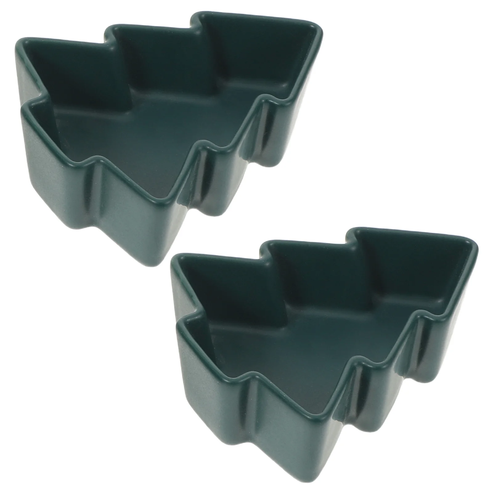 

2 Pcs Ceramic Fruit Plate Chrisrtmas Tree Serving Tray Chriatmas Christmas Party