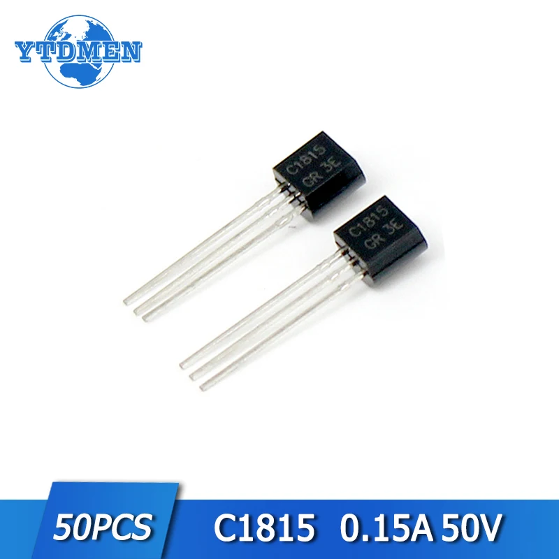 50 peças c1815 transistor de silício npn transistores conjunto para-92 50v 150ma amplificador componente eletrônico bjt triode transistor em estoque