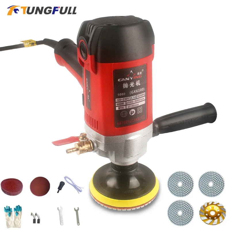 

900W 220V Variable Speed Water Mill Electric Water Injection Sander Polisher Marble Granite Concrete Stone Wet Polisher